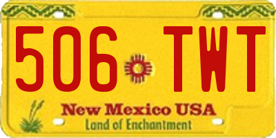 NM license plate 506TWT