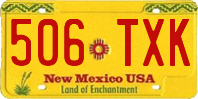 NM license plate 506TXK