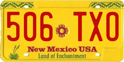 NM license plate 506TXO