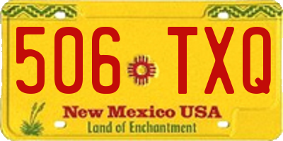NM license plate 506TXQ