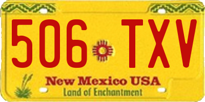 NM license plate 506TXV