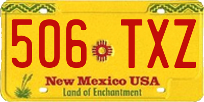 NM license plate 506TXZ