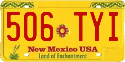 NM license plate 506TYI