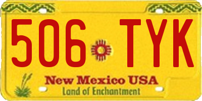 NM license plate 506TYK