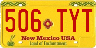 NM license plate 506TYT