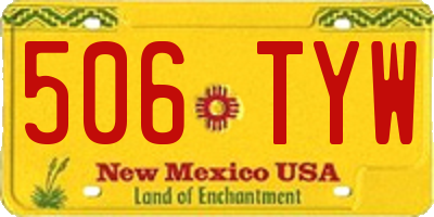 NM license plate 506TYW