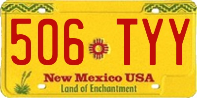 NM license plate 506TYY