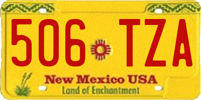 NM license plate 506TZA