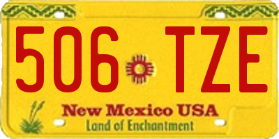 NM license plate 506TZE