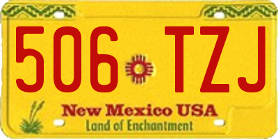 NM license plate 506TZJ