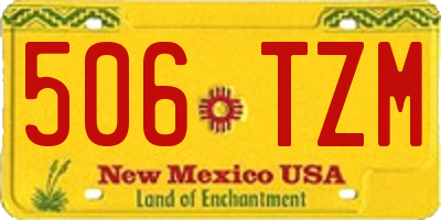 NM license plate 506TZM