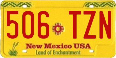 NM license plate 506TZN