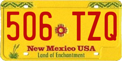 NM license plate 506TZQ