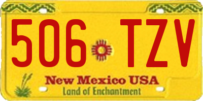 NM license plate 506TZV