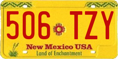 NM license plate 506TZY