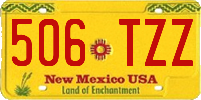 NM license plate 506TZZ