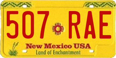 NM license plate 507RAE