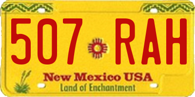 NM license plate 507RAH