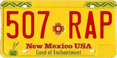 NM license plate 507RAP