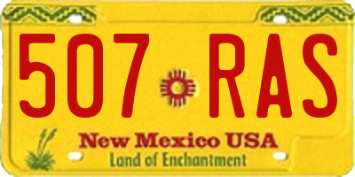 NM license plate 507RAS