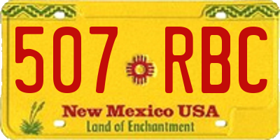 NM license plate 507RBC