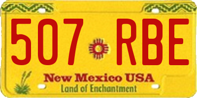 NM license plate 507RBE