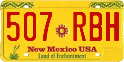 NM license plate 507RBH