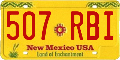 NM license plate 507RBI