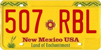 NM license plate 507RBL