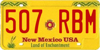 NM license plate 507RBM