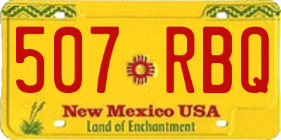 NM license plate 507RBQ