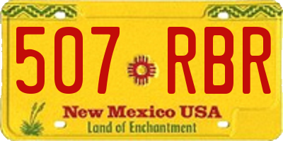 NM license plate 507RBR