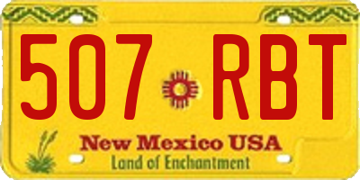 NM license plate 507RBT