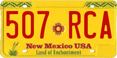 NM license plate 507RCA