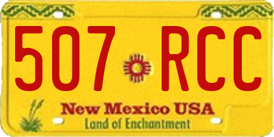 NM license plate 507RCC