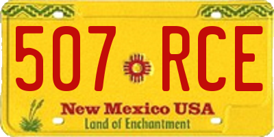NM license plate 507RCE
