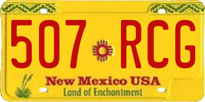 NM license plate 507RCG