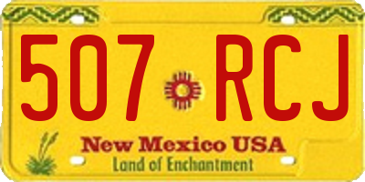 NM license plate 507RCJ