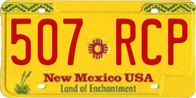 NM license plate 507RCP