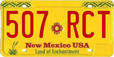 NM license plate 507RCT
