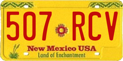 NM license plate 507RCV