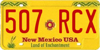 NM license plate 507RCX