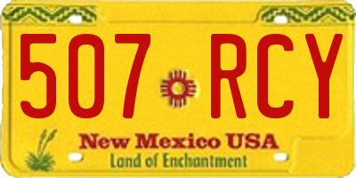 NM license plate 507RCY