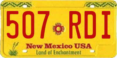NM license plate 507RDI