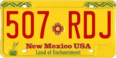 NM license plate 507RDJ