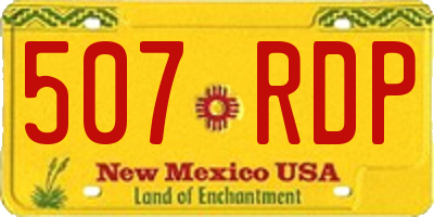 NM license plate 507RDP