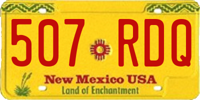 NM license plate 507RDQ