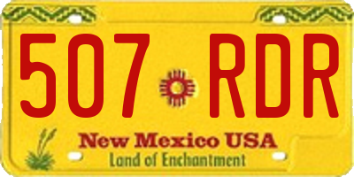 NM license plate 507RDR