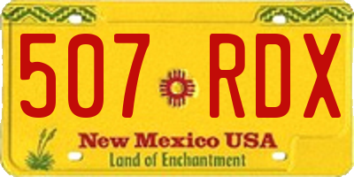 NM license plate 507RDX