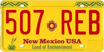 NM license plate 507REB